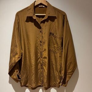 Vintage Het Comptoir Bronze Blouse | Size 38 | European Boutique